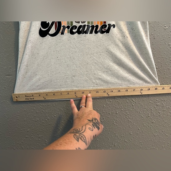 Dreamer Top T-Shirt Woman’s Size M Cream Boho Skull Graphic Tee Western Trendy - Picture 15 of 15